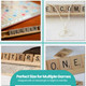Rounded Wooden Tiles Racks Holders For Numbers and Word Games - 19cm